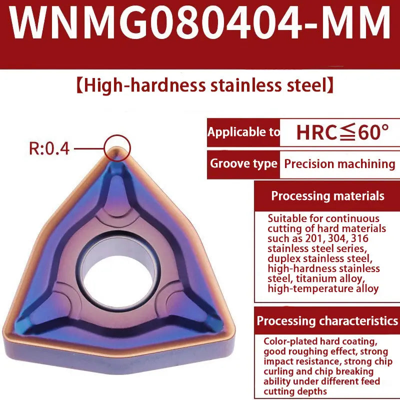72-WNMG080404/08 Peach-shaped external turning tool head Shandong Denso Pricision Tools Co.,Ltd.